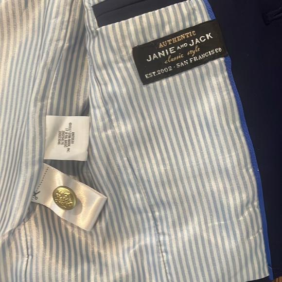 Navy Janie & Jack Toddler Wool Suit Blazer 12-18mo - Picture 2 of 5